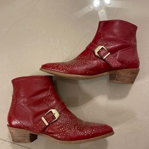 Zara Red Boots